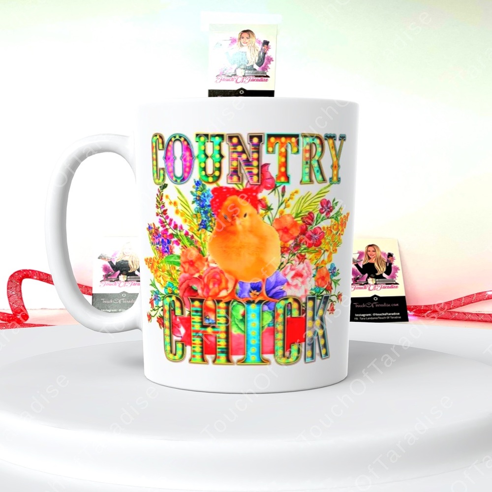 Country Chick 15 Ounce Ceramic Coffee Mug